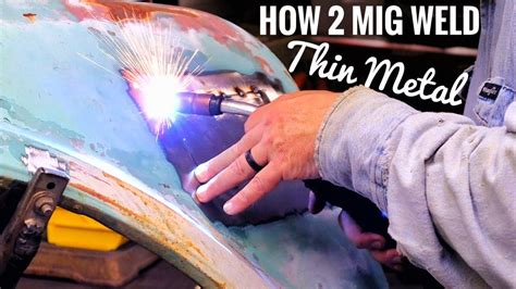 how to weld sheet metal on a car|mig welding thin metal videos.